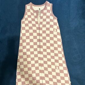 Bamboo bum bunny baby checkered Kids Sleep Sack - Purple and White